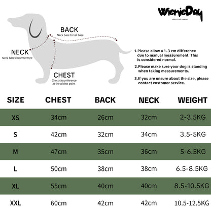 Wieniedy ”Alpine“ Four-Legged Waterproof & Windproof All-Weather Jacket for Dogs